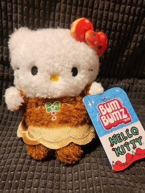 NWT Hello Kitty X Bumbumz 4.5" Christmas Gingerbread Plush Toy 🇺🇸
